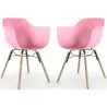 Chaise de Salle à Manger - Design Scandinave - Pieds en Bois - Lot de 2 - Nordika image 9
