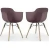 Chaise de Salle à Manger - Design Scandinave - Pieds en Bois - Lot de 2 - Nordika image 9