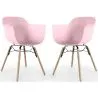 Chaise de Salle à Manger - Design Scandinave - Pieds en Bois - Lot de 2 - Nordika image 9