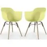 Chaise de Salle à Manger - Design Scandinave - Pieds en Bois - Lot de 2 - Nordika image 9