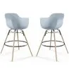 Tabouret de Bar - Design Scandinave - Pieds en Bois - Lot de 2 - Nordika image 9