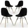 Chaise de Salle à Manger - Design Scandinave - Pieds en Bois - Lot de 4 - Skögur image 9