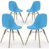 Chaise de Salle à Manger - Design Scandinave - Pieds en Bois - Lot de 4 - Skögur image 9
