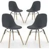 Chaise de Salle à Manger - Design Scandinave - Pieds en Bois - Lot de 4 - Skögur image 9