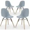 Chaise de Salle à Manger - Design Scandinave - Pieds en Bois - Lot de 4 - Skögur image 9