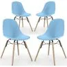 Chaise de Salle à Manger - Design Scandinave - Pieds en Bois - Lot de 4 - Skögur image 9