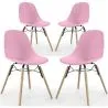Chaise de Salle à Manger - Design Scandinave - Pieds en Bois - Lot de 4 - Skögur image 9