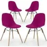 Chaise de Salle à Manger - Design Scandinave - Pieds en Bois - Lot de 4 - Skögur image 9