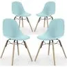Chaise de Salle à Manger - Design Scandinave - Pieds en Bois - Lot de 4 - Skögur image 9
