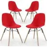 Chaise de Salle à Manger - Design Scandinave - Pieds en Bois - Lot de 4 - Skögur image 9