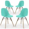 Chaise de Salle à Manger - Design Scandinave - Pieds en Bois - Lot de 4 - Skögur image 9
