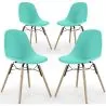 Chaise de Salle à Manger - Design Scandinave - Pieds en Bois - Lot de 4 - Skögur image 9