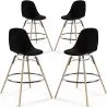 Tabourets de Bar - Design Scandinave - Pieds en Bois - Lot de 4 - Skögur image 9