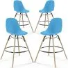 Tabourets de Bar - Design Scandinave - Pieds en Bois - Lot de 4 - Skögur image 9