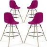 Tabourets de Bar - Design Scandinave - Pieds en Bois - Lot de 4 - Skögur image 9