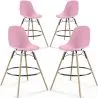 Tabourets de Bar - Design Scandinave - Pieds en Bois - Lot de 4 - Skögur image 9