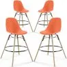 Tabourets de Bar - Design Scandinave - Pieds en Bois - Lot de 4 - Skögur image 9