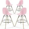 Tabourets de Bar - Design Scandinave - Pieds en Bois - Lot de 4 - Skögur image 9