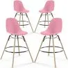 Tabourets de Bar - Design Scandinave - Pieds en Bois - Lot de 4 - Skögur image 9