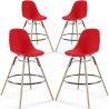 Tabourets de Bar - Design Scandinave - Pieds en Bois - Lot de 4 - Skögur image 9