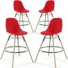 Tabourets de Bar - Design Scandinave - Pieds en Bois - Lot de 4 - Skögur image 9