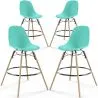 Tabourets de Bar - Design Scandinave - Pieds en Bois - Lot de 4 - Skögur image 9