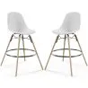 Tabouret de Bar - Design Scandinave - Pieds en Bois - Lot de 2 - Skögur image 9