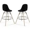 Tabouret de Bar - Design Scandinave - Pieds en Bois - Lot de 2 - Skögur image 9