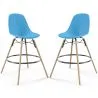 Tabouret de Bar - Design Scandinave - Pieds en Bois - Lot de 2 - Skögur image 9