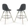 Tabouret de Bar - Design Scandinave - Pieds en Bois - Lot de 2 - Skögur image 9