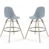Tabouret de Bar - Design Scandinave - Pieds en Bois - Lot de 2 - Skögur image 9