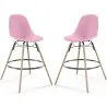 Tabouret de Bar - Design Scandinave - Pieds en Bois - Lot de 2 - Skögur image 9