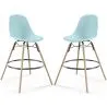 Tabouret de Bar - Design Scandinave - Pieds en Bois - Lot de 2 - Skögur image 9