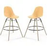 Tabouret de Bar - Design Scandinave - Pieds en Bois - Lot de 2 - Skögur image 9