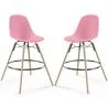 Tabouret de Bar - Design Scandinave - Pieds en Bois - Lot de 2 - Skögur image 9