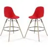 Tabouret de Bar - Design Scandinave - Pieds en Bois - Lot de 2 - Skögur image 9