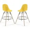 Tabouret de Bar - Design Scandinave - Pieds en Bois - Lot de 2 - Skögur image 9