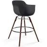 Tabouret de bar - Design Scandinave - Pieds en Bois Foncé - Nordika image 9