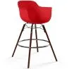 Tabouret de bar - Design Scandinave - Pieds en Bois Foncé - Nordika image 9