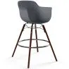 Tabouret de bar - Design Scandinave - Pieds en Bois Foncé - Nordika image 9