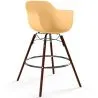 Tabouret de bar - Design Scandinave - Pieds en Bois Foncé - Nordika image 9