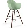Tabouret de bar - Design Scandinave - Pieds en Bois Foncé - Nordika image 9
