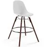 Tabouret de Bar - Design Scandinave - Pieds en Bois Foncé - Skögur image 9