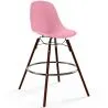 Tabouret de Bar - Design Scandinave - Pieds en Bois Foncé - Skögur image 9