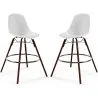 Tabourets de Bar - Design Scandinave - Pieds en Bois Sombre - Lot de 2 - Skögur image 9