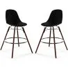 Tabourets de Bar - Design Scandinave - Pieds en Bois Sombre - Lot de 2 - Skögur image 9
