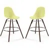 Tabourets de Bar - Design Scandinave - Pieds en Bois Sombre - Lot de 2 - Skögur image 9