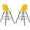 Tabourets de Bar - Design Scandinave - Pieds en Bois Sombre - Lot de 2 - Skögur image 9
