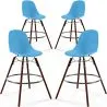 Tabourets de Salle à Manger - Design Scandinave - Pieds en Bois Sombre - Lot de 4 - Skögur image 9
