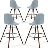 Tabourets de Salle à Manger - Design Scandinave - Pieds en Bois Sombre - Lot de 4 - Skögur image 9